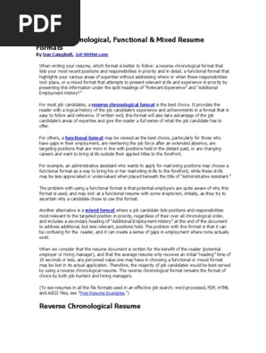 Resume Format