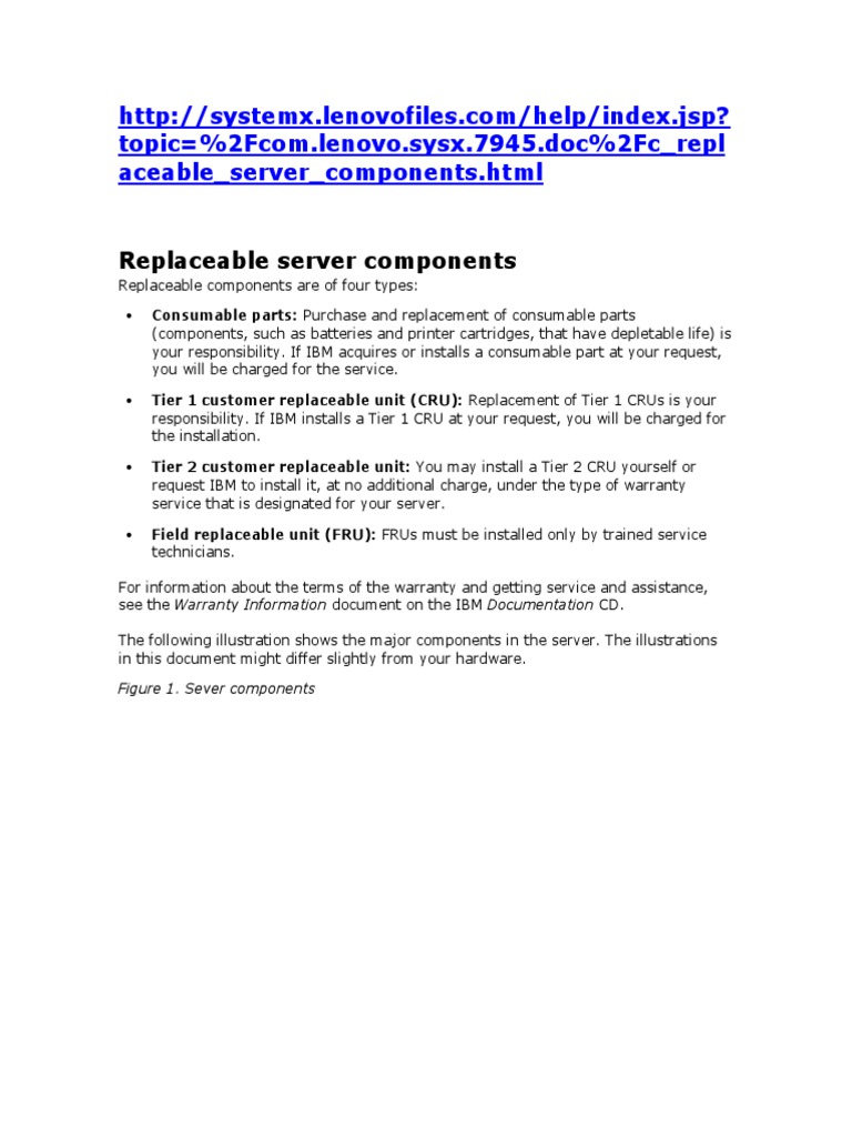 IBM Server Replaceable Components Guide | PDF | Computer Hardware ...