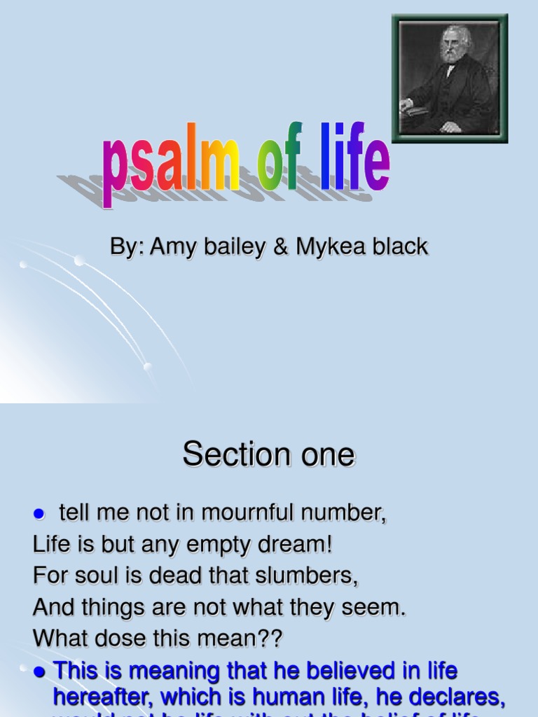A Psalm of Life | PDF | Afterlife | Religious Belief And Doctrine