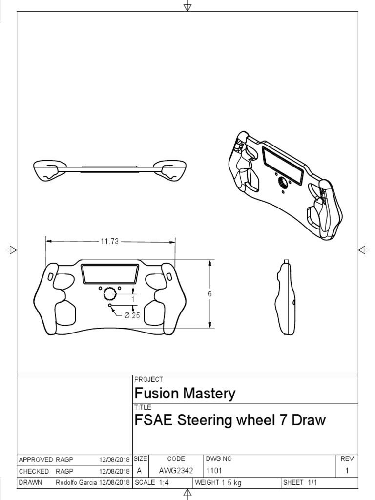 FSAE Steering Wheel v4 PDF PDF
