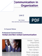 Unit 2 - Nonverbal & Inter, Intracultural Communication