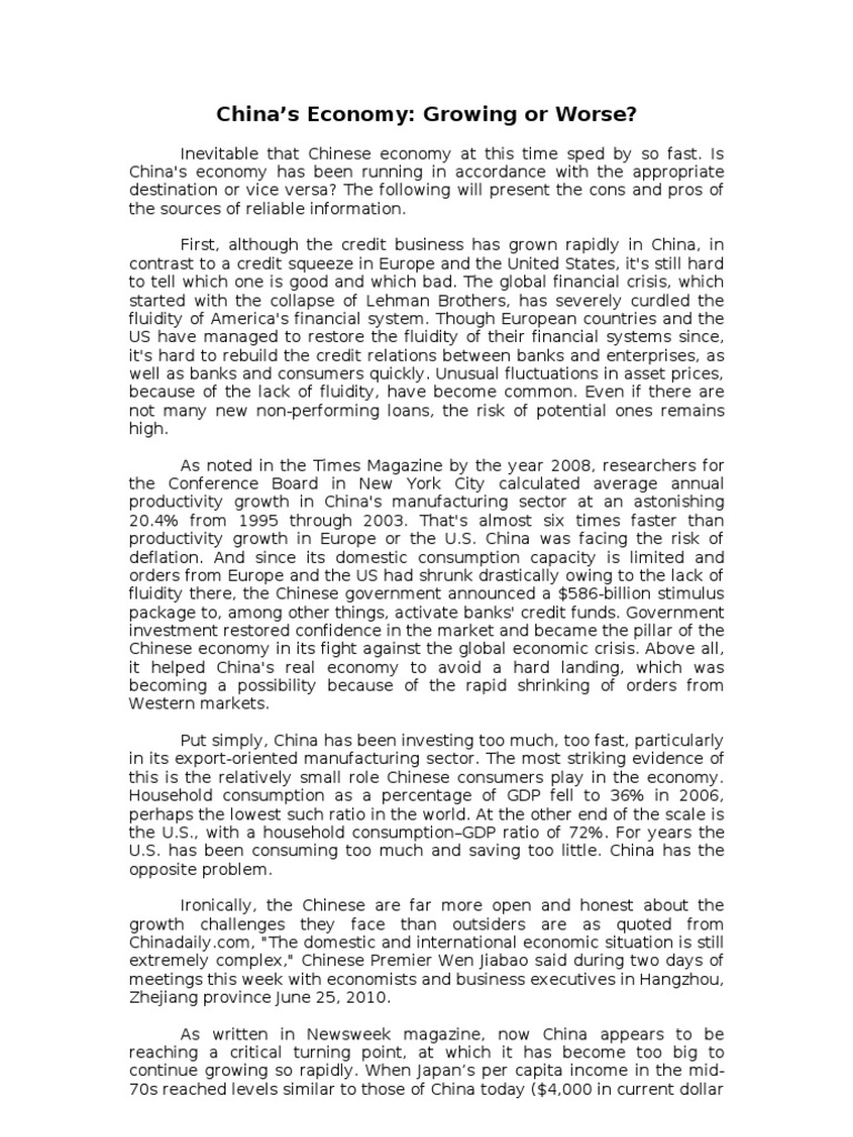 Chinese Economy | PDF | Economy Of China | China