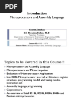 Lecture-1 (Introduction To Microprocessors and Assembly Language)