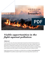 Viable Opportunities in The Fight Against Pollution