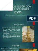 Tipos de Asociación Entre Los Seres Vivos.: M. en C. Gabriel Alejandro Romero Díaz