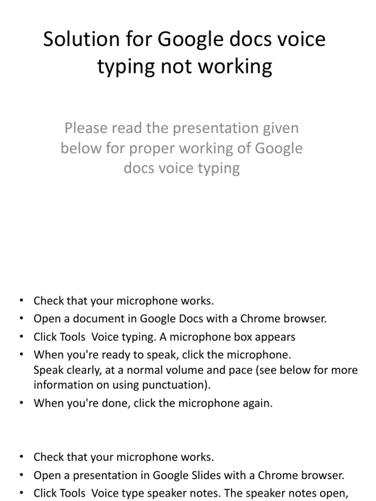 Google Docs Voice Typing Not Working Arabic Punctuation