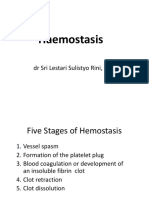Haemostasis: DR Sri Lestari Sulistyo Rini, MSC