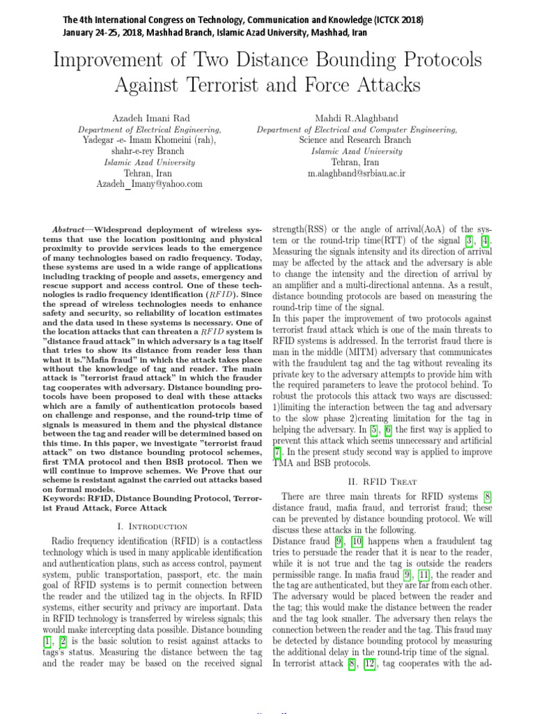 Enhancing RFID Security Protocols | PDF | Radio Frequency ...