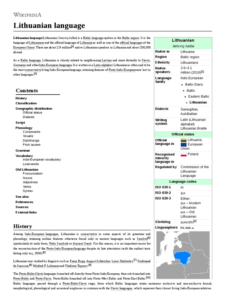 Lithuanian Language Perfect (Grammar) Grammatical Gender