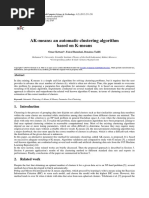 AK-means: An Automatic Clustering Algorithm Based On K-Means