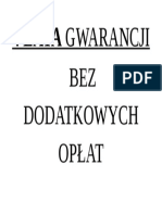 4 Lata Gwarancji