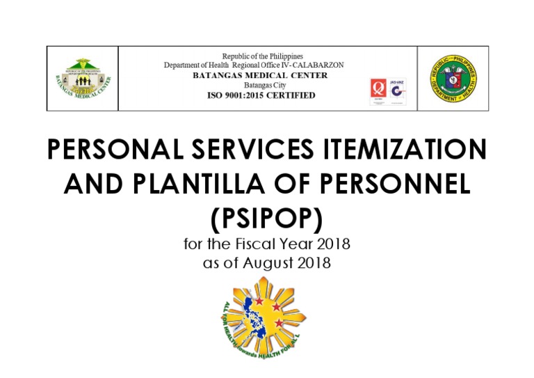 Personal Services Itemization and Plantilla of Personnel (Psipop) | PDF