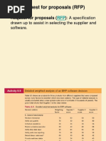 Request For Proposals (RFP) : - Request For Proposals (Drawn Up To Assist in Selecting The Supplier and Software