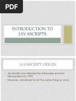 Introduction to Javascripts(New)