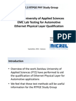 Zwickau University of Applied Sciences EMC Lab Testing For Automotive Ethernet Physical Layer Qualification