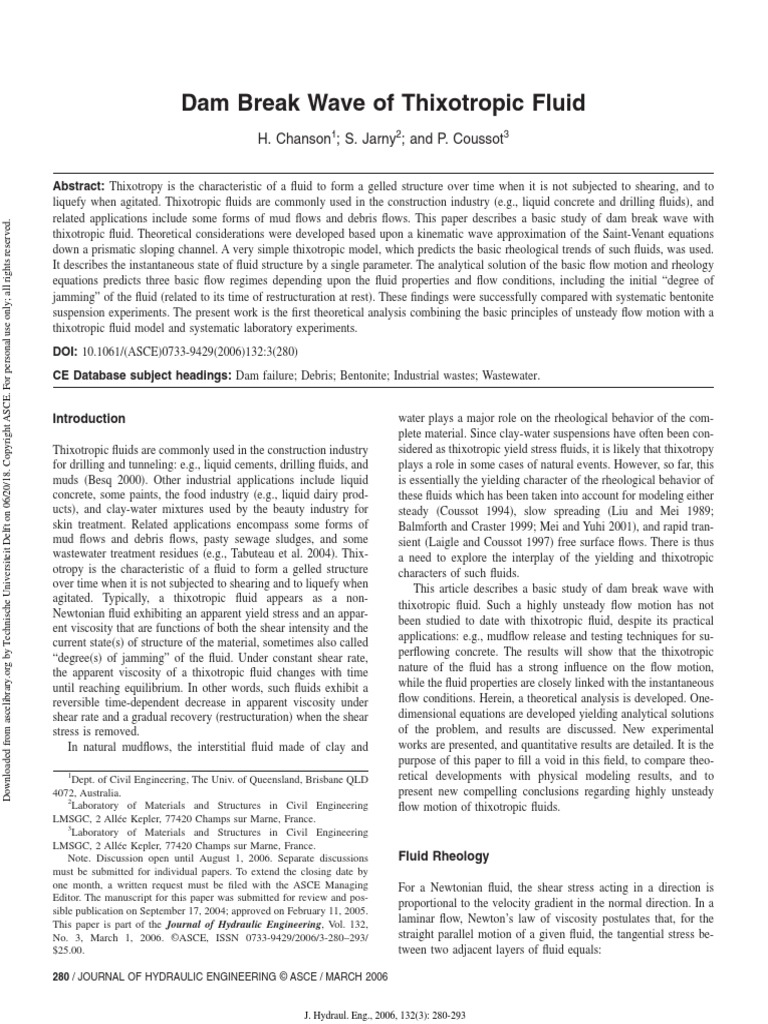Thixotropic Fluid | PDF | Viscosity | Fluid Dynamics