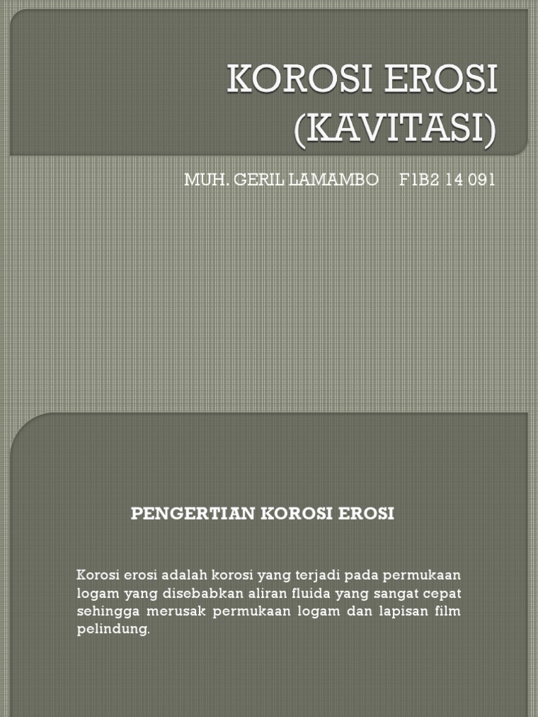 Pengendalian Korosi Erosi pada Logam | PDF