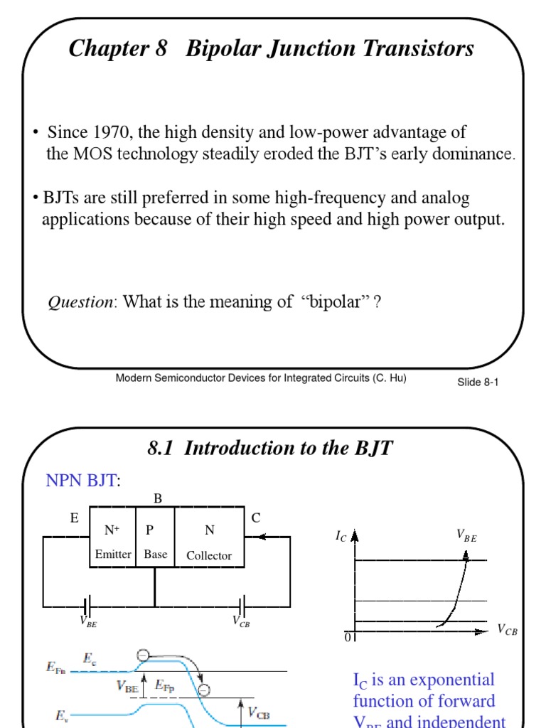 Chapter 8 Bipolar Junction Transistors Question What Is The Meaning of "Bipolar" ? PDF