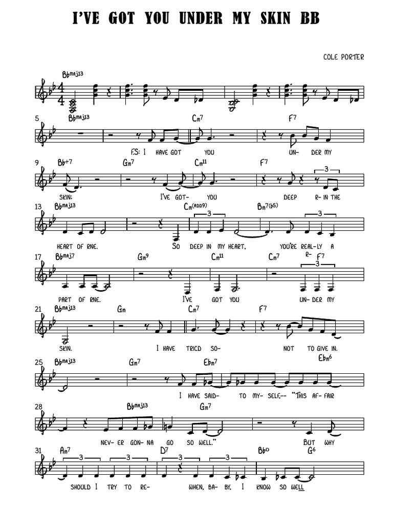 Ive Got You Under My Skin BB | PDF