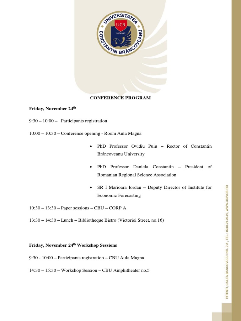 Conference Program Friday, November 24 | PDF