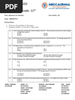 Grade 11-Kinematics