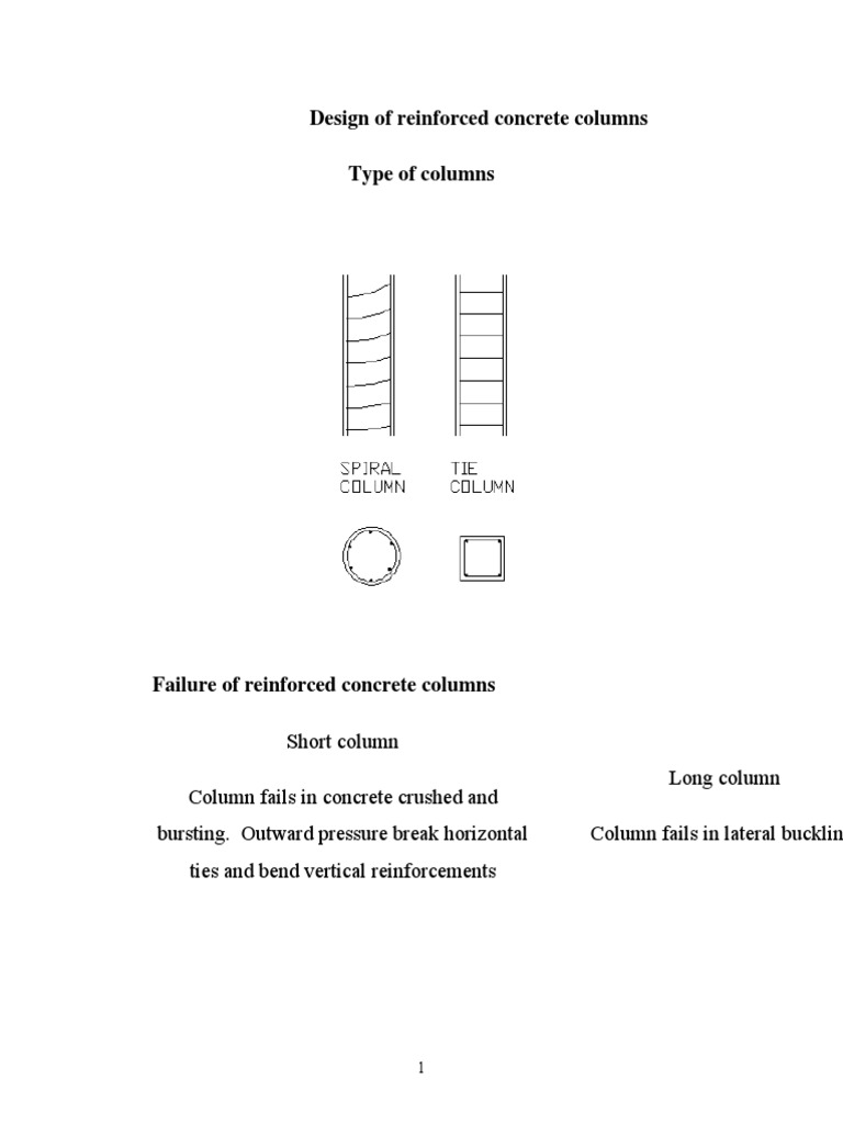 Design of Reinforced Concrete Columns PDF | PDF | Strength Of Materials ...