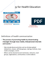 PR Strategy For Health Education: Presented By:-Dr. Monika Mehta