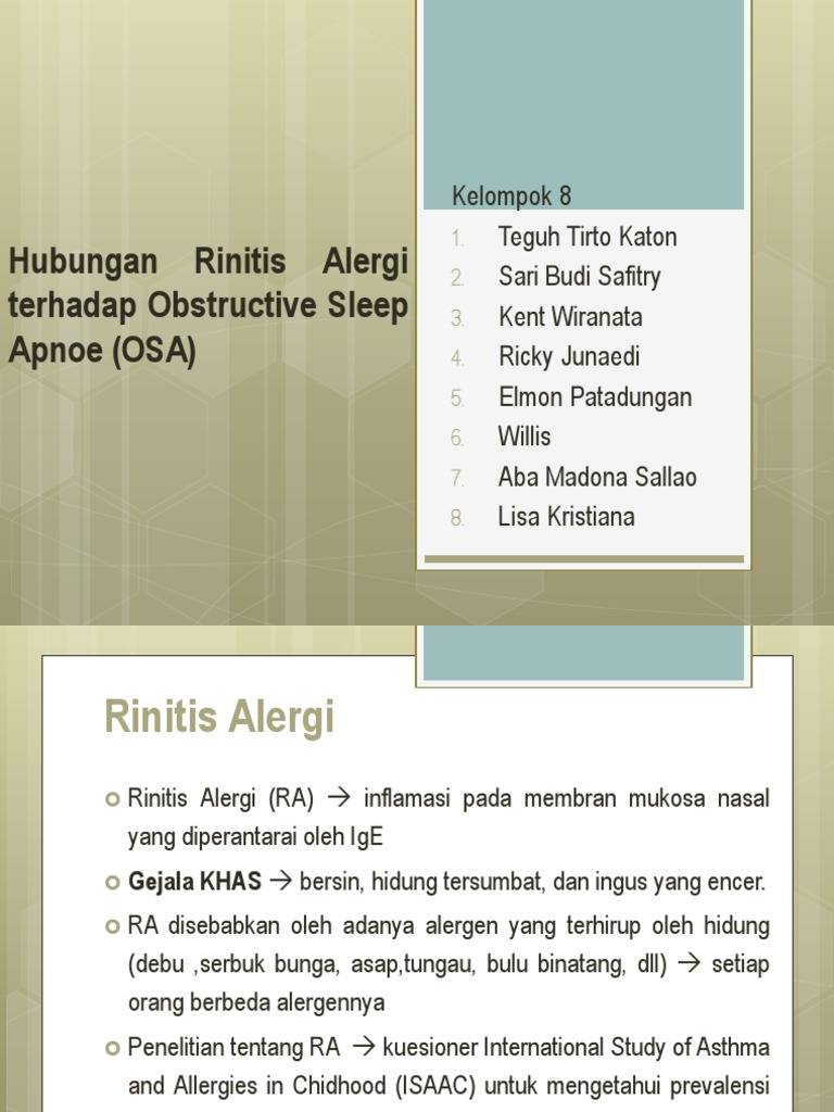 Rinitis Alergi dan Sleep Apnea | PDF