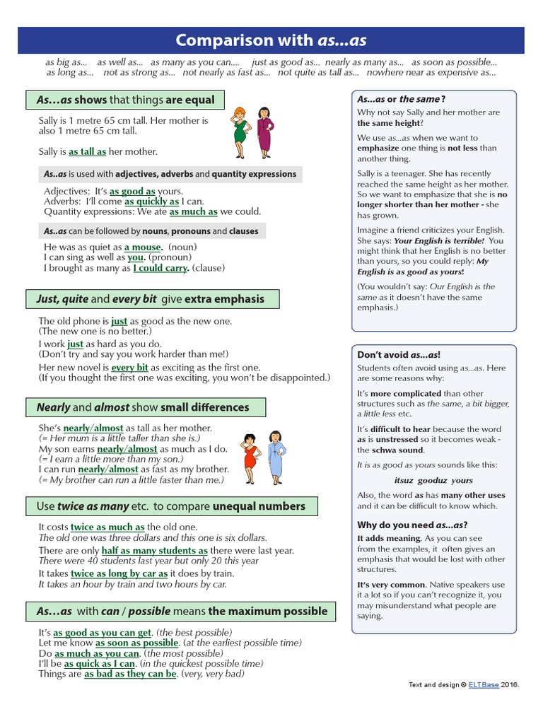 Grammar Comparatives As As PDF | PDF | Adjective | English Language