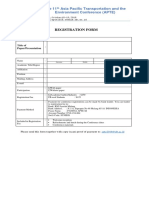 Registration Form: The 11 Asia Pacific Transportation and The Environment Conference (APTE)