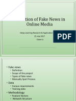 Detection of Fake News in Online Media Claire