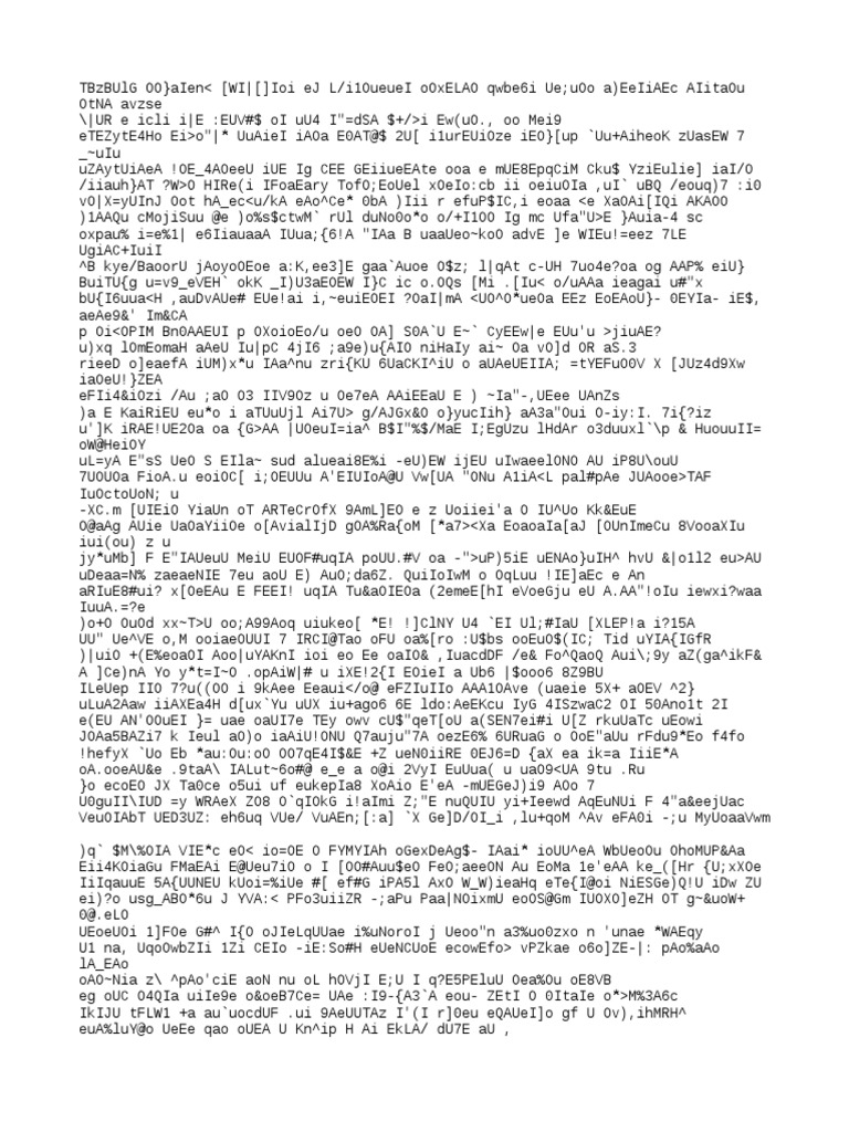 Unreadable Text Document | PDF