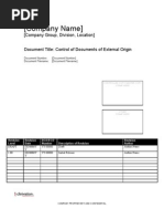 Control of Documents of External Origin