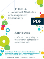 Professional Attributes of Management Consultants