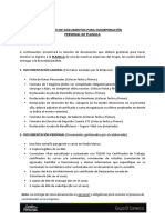 Documentos para Contratación - Planilla