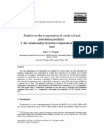 Studies On The Evaporation of Crude Oil and Petroleum Products I