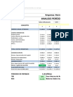 Planilla de Excel de Periodo de Repago Payback