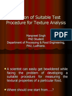 Selection of Suitable Test Procedure