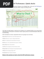 How to Check SAP Performance _ Quick Checks