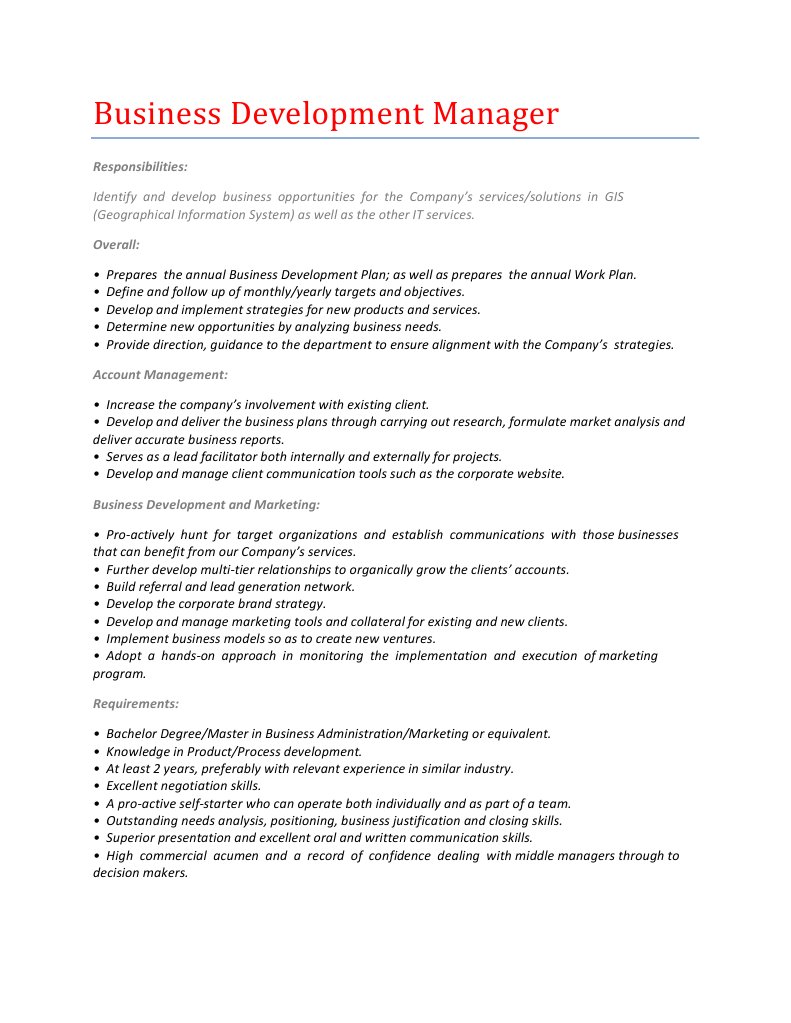 Business Development Manager Insights | PDF