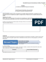 Scientific Research Introduction Outline Template