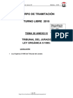 Tema 20 Procedimientos Penales Iv - Tribunal Del Jurado - Julio 2016 PDF