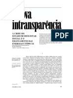 A nova intransparência (CEBRAP - Carlos Novaes) A crise de bem estar social e o esgotamento das energias utopicas.pdf