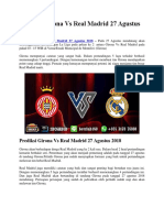 Prediksi Girona Vs Real Madrid 27 Agustus 2018