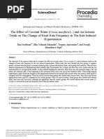 The Effect of Coconut Water (Cocos Nucifera L.) and An Isotonic Drink On The Change of Heart Rate Frequency in The Rats Induced Hypertension