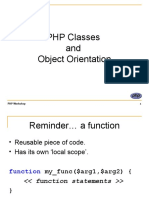 PHP Classes and Object Orientation