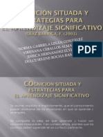 Cognición Situada  y Estrategias de Aprendizaje Significativo