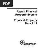 Aspen Physical Property System Physical Property Models Temperature Enthalpy