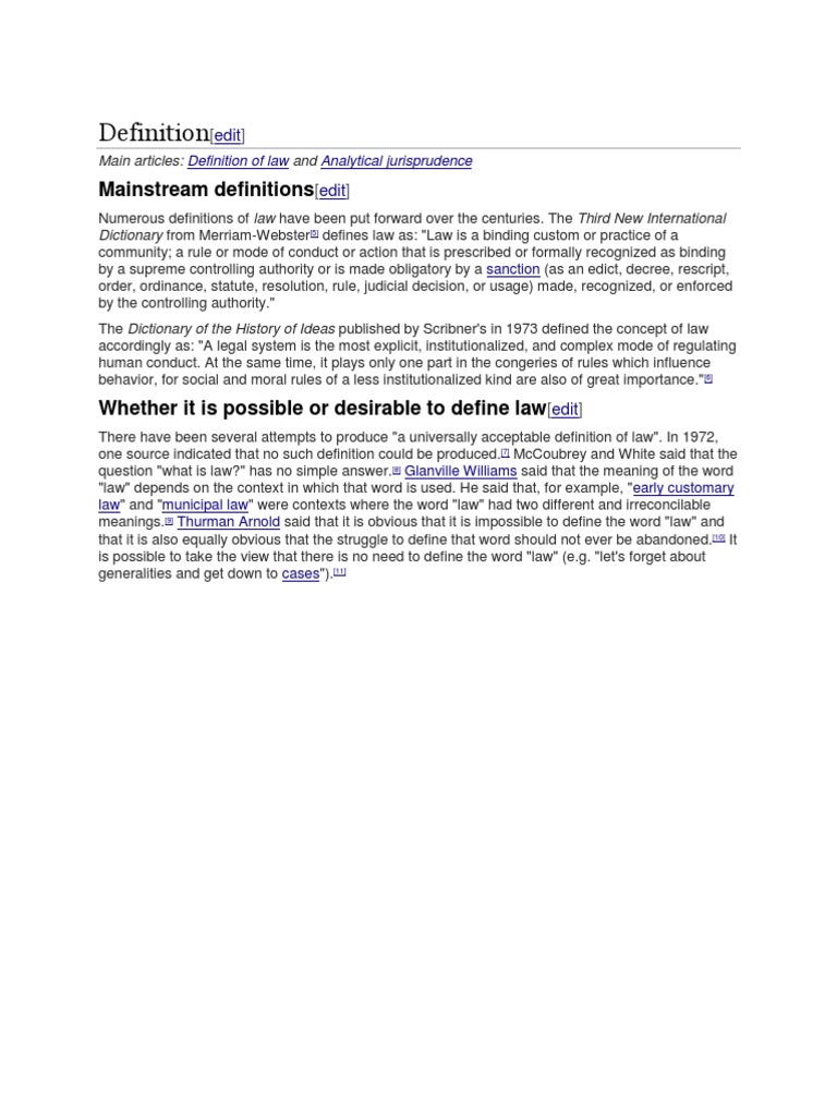 Mainstream definitions definition of law analytical jurisprudence pdf