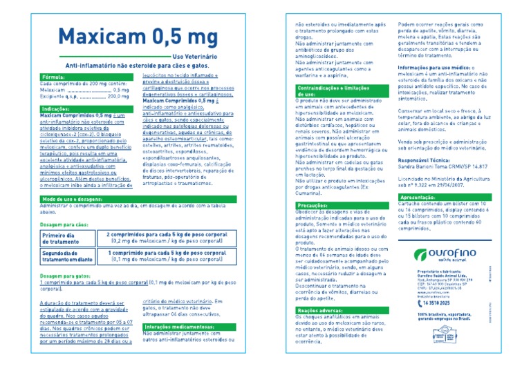 Maxicam - Bula 05 MG PDF | PDF